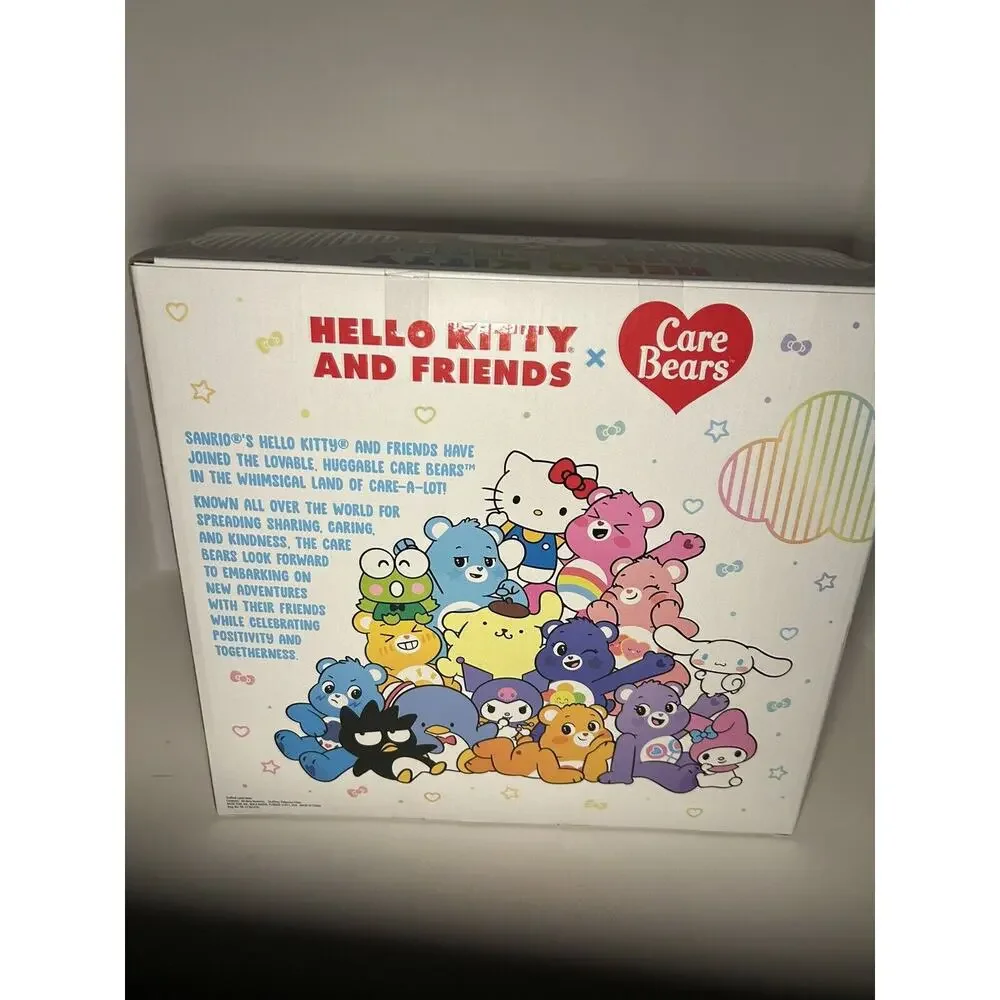 Hello Kitty Loves Cheer Bear 10" Collectible Care Bears Plush 2-Pack - Soft - Picture 5 of 6
